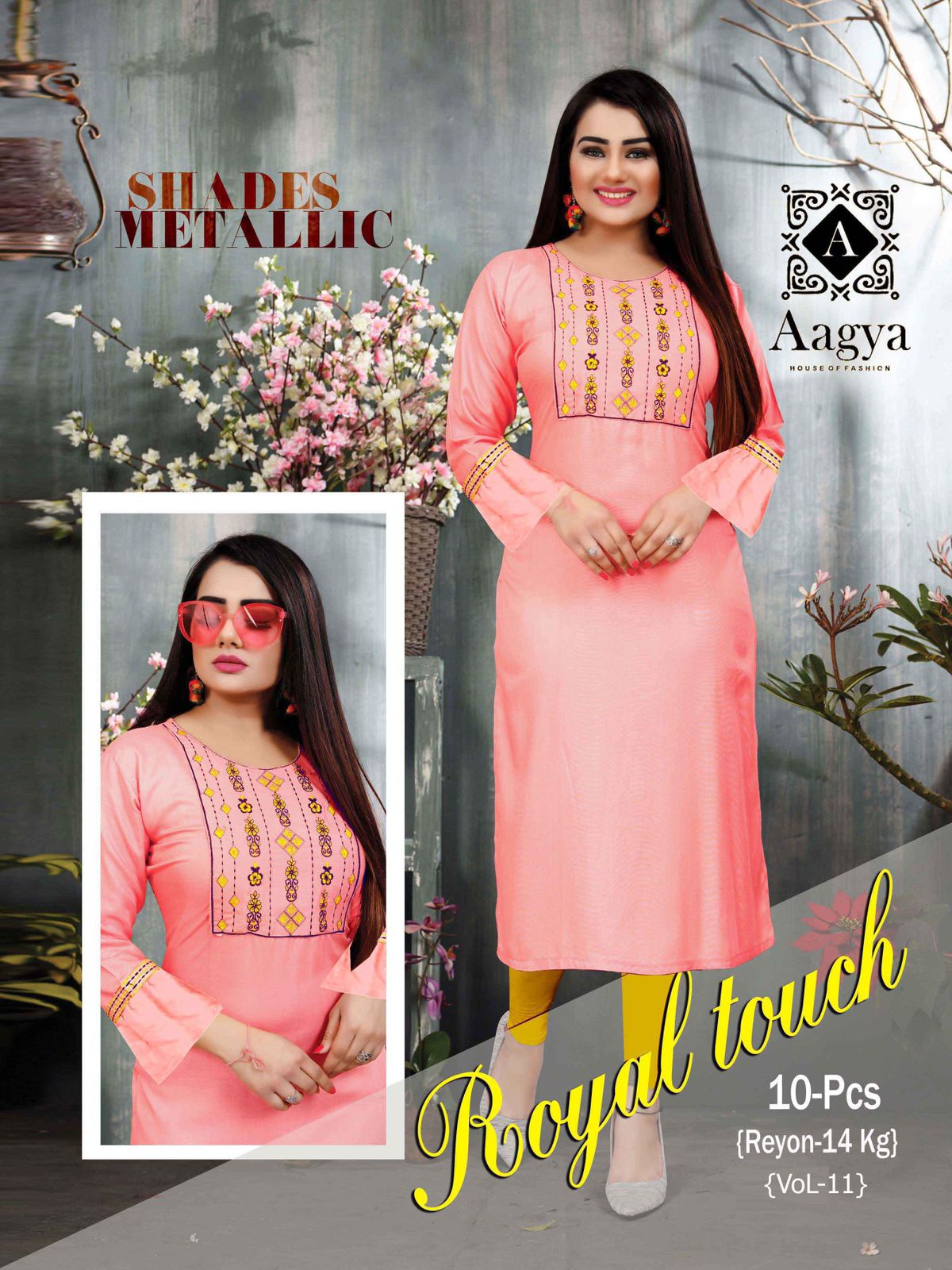 Aagya Royal Touch 11 Latest Ethnic Wear Rayon Designer Kurti Collection
